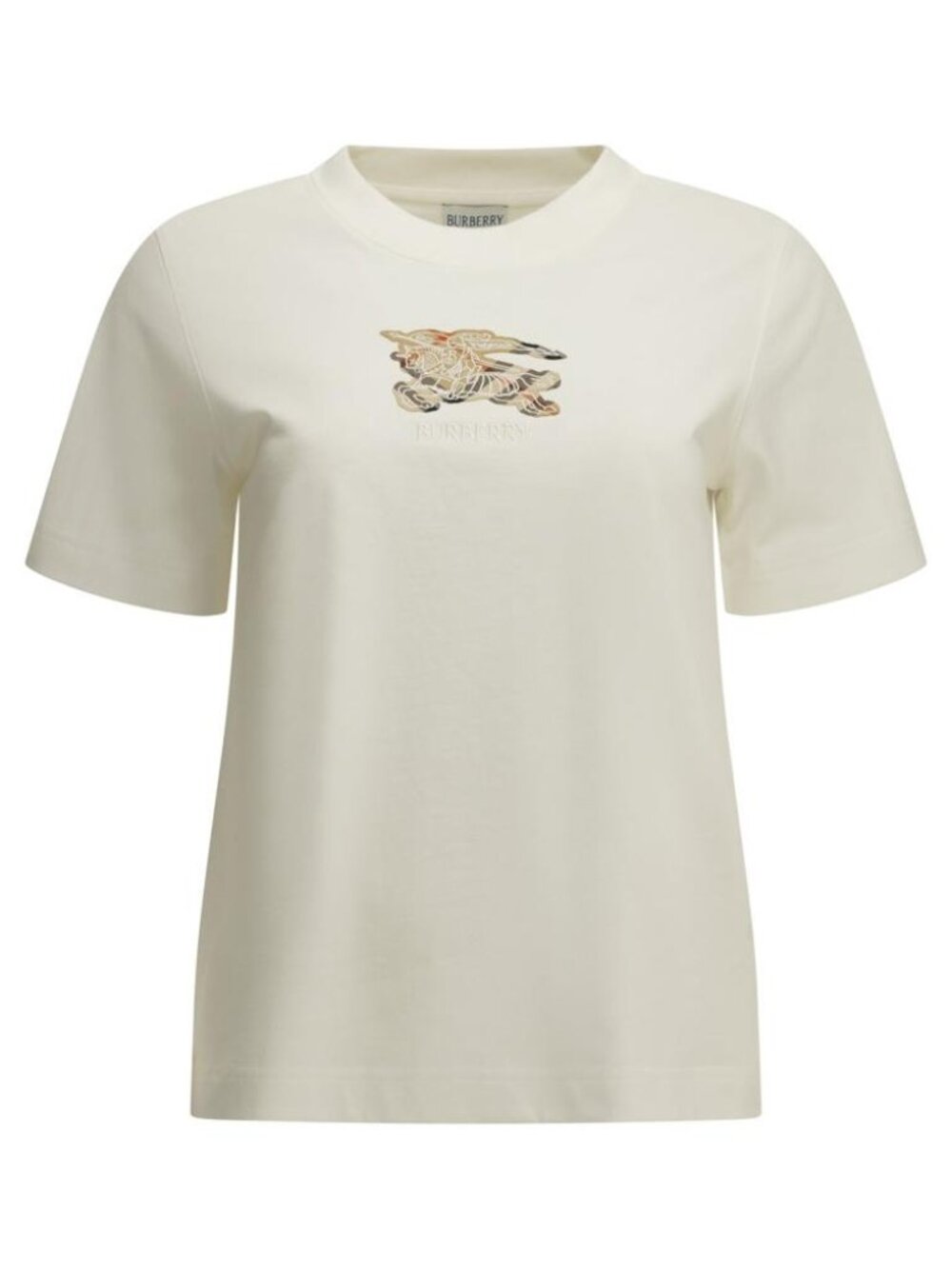 Burberry Knight Check Crew-Neck T-Shirt Tag Size L Women